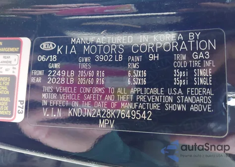 2019 Kia Soul из США, поврежденный, VIN KNDJN2A28K7649542